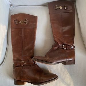 Brown Tory Burch Riding Boots 7.5